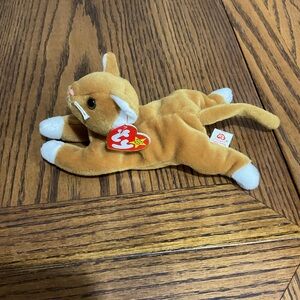 Adorable Ty Beanie Babies Nip Cat 🐈 Plush - Tan and White